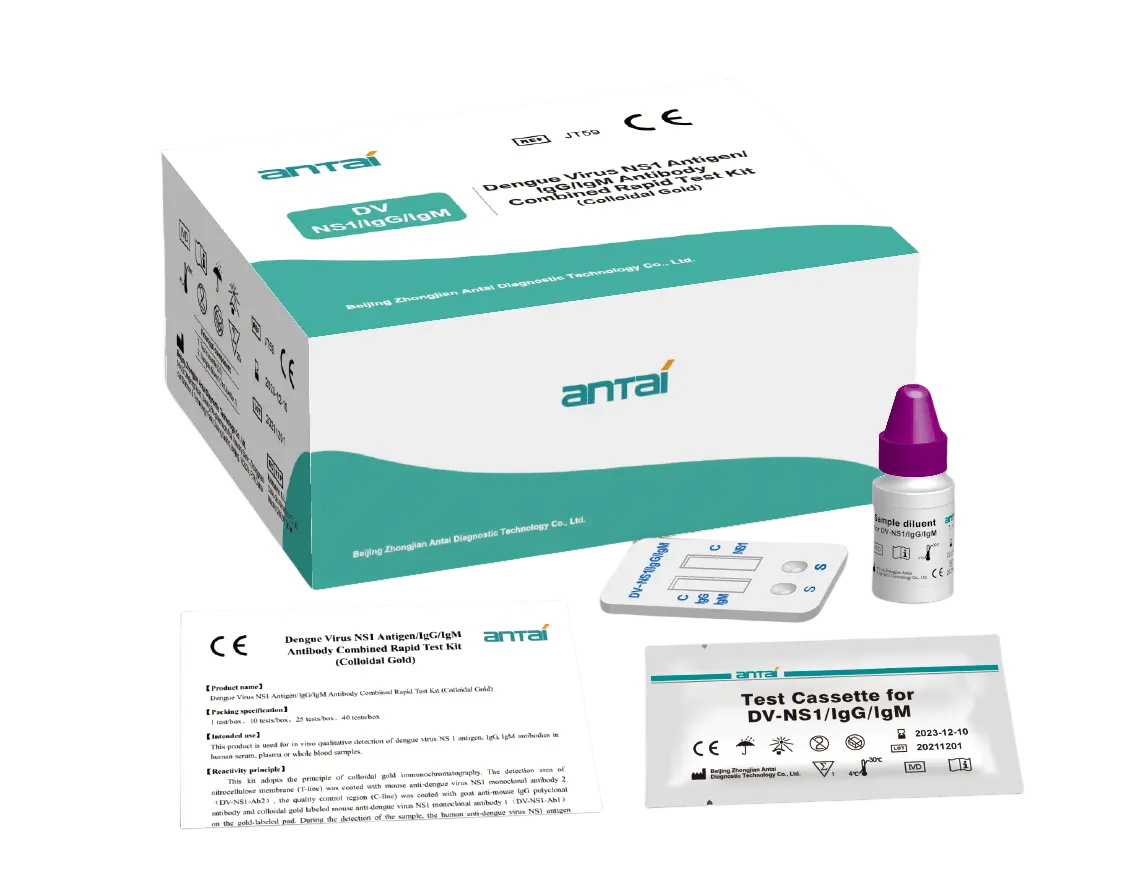 Dengue Virus NS1 Antigen/IgG/IgM Antibody Combined Rapid Test Kit